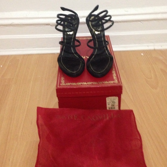Rene Caovilla Swarovski crystal evening heels