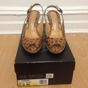 Via Spiga open toe sling back heel