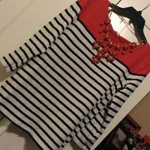 JCrew striped shirt sz L