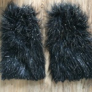 Black glitter costume fluffies