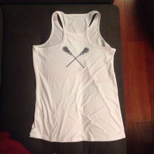 White lacrosse tank top