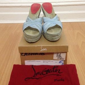 Authentic Christian Louboutin wedge sandals