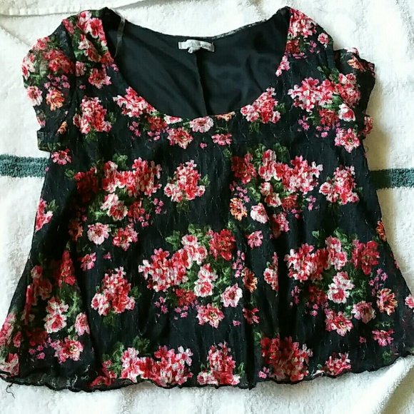 Crop floral top - Picture 1 of 2