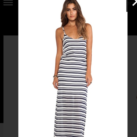 Splendid Marina eyelet stripe maxi dress