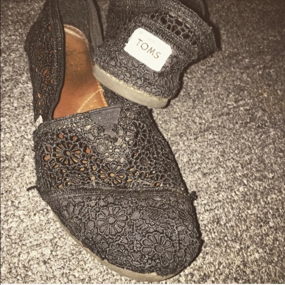 Black Crochet Toms