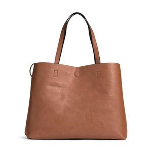 G.H. Bass & Co Reversible Tote Bag Camel and Black