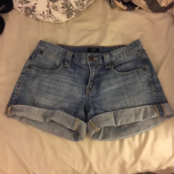J. Crew mid rise denim shorts