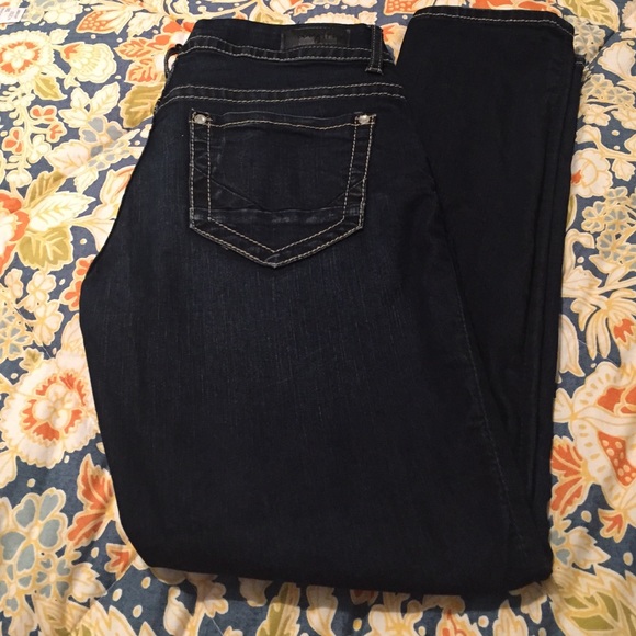 Dark wash skinny jeans