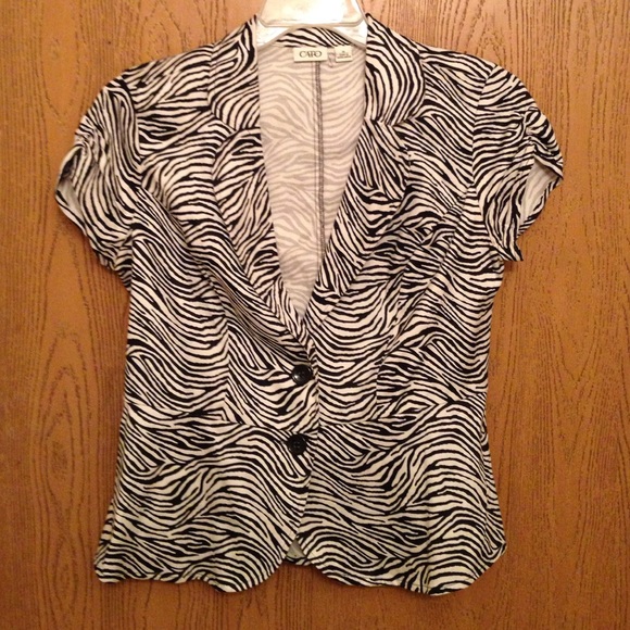 Zebra Print Formal Blazer