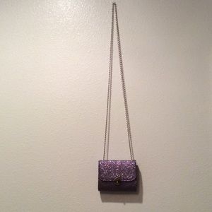 Purple Glitter Purse