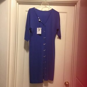 Diane Von Furstenberg blue silk dress