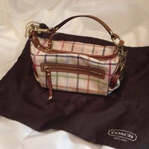 Coach plaid pouch