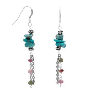 BAILA LUNA OXIDIZED MULTISTRAND DROP EARRINGS