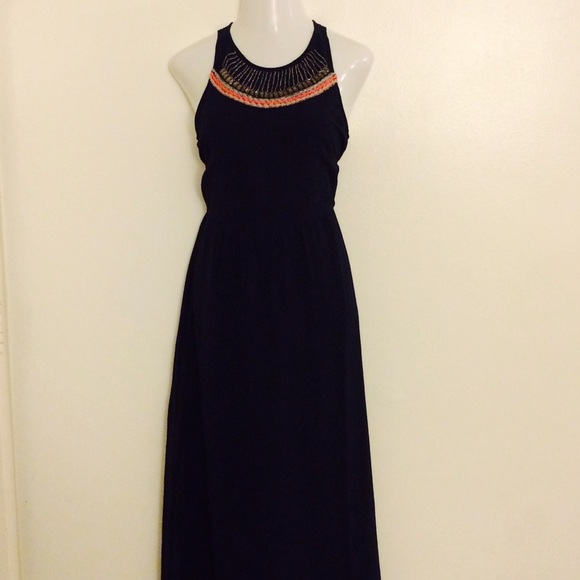 Jeweled Collar Maxi Dress Forever 21+