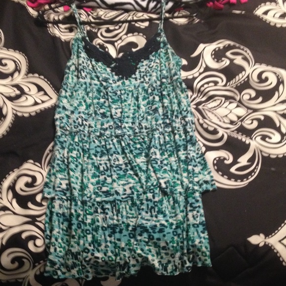 Turquoise Layered Tank Top