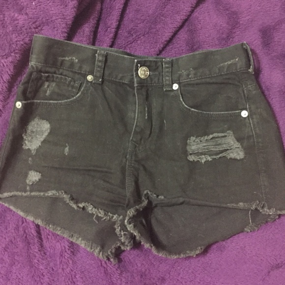 Black high waisted shorts