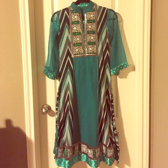 Sea green Salwar kameez contemporary