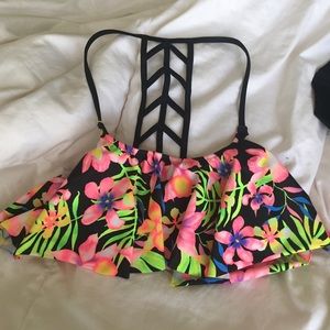 PINK Floral bathing suit top 🌸🌹🌺