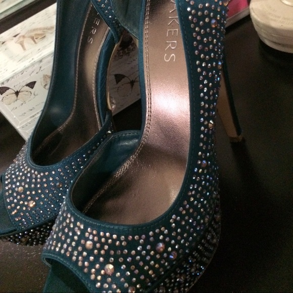 Bakers Teal and Diamond Shoes