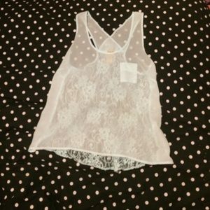 Light blue chiffon tank