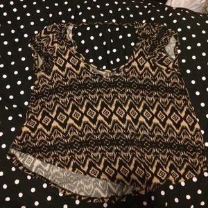 Low back patterned crop top