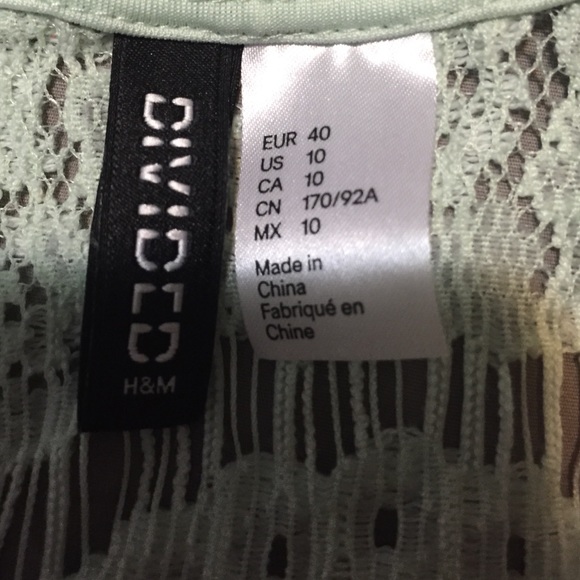 H&M Mint Lace Crop Top - Picture 2 of 3