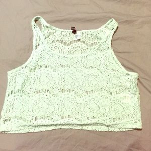 H&M Mint Lace Crop Top