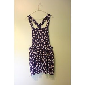 overall daisy print dress