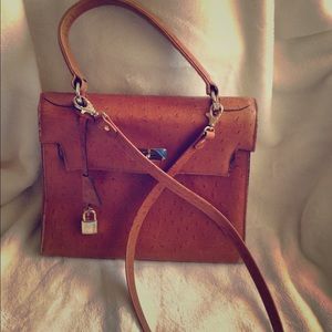Vintage French leather bag-pourchet