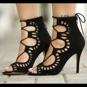 Black Suade Heels