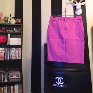 Brand New American Apparel Denim Fuchsia Skirt