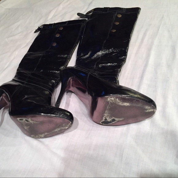 Steve Madden Black Patent Boots  (Take 25% off) - Picture 3 of 4