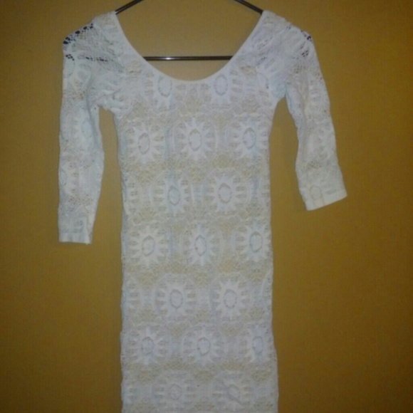 Nude and white dress