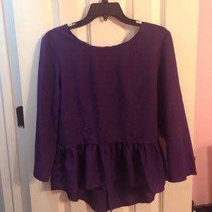 Purple Peplum Top