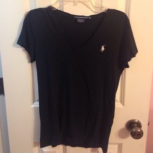 Black Ralph Lauren Sport Polo Top