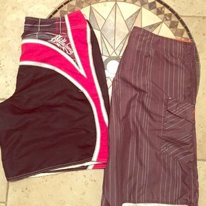 Men's Swim Trunks (2 pairs) SIZE 38