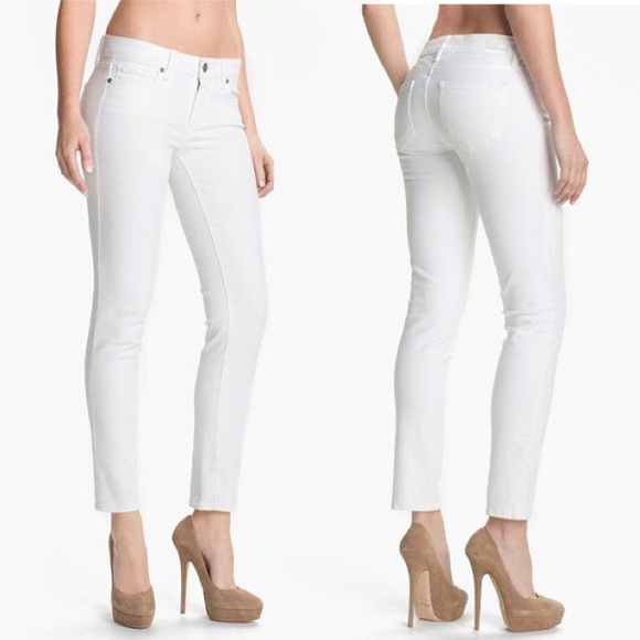 • SOLD • Paige Skyline White Skinny Jeans