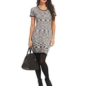 Marled knit bodycon dress
