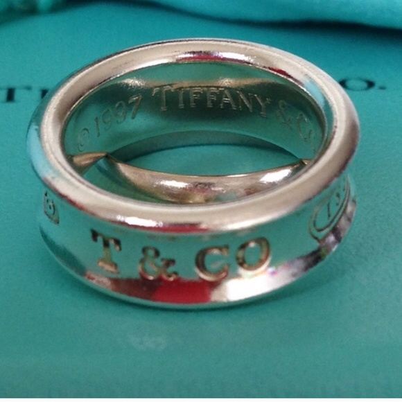 💯 Auth. Tiffany & Co. Sterling Silver 1837 ring