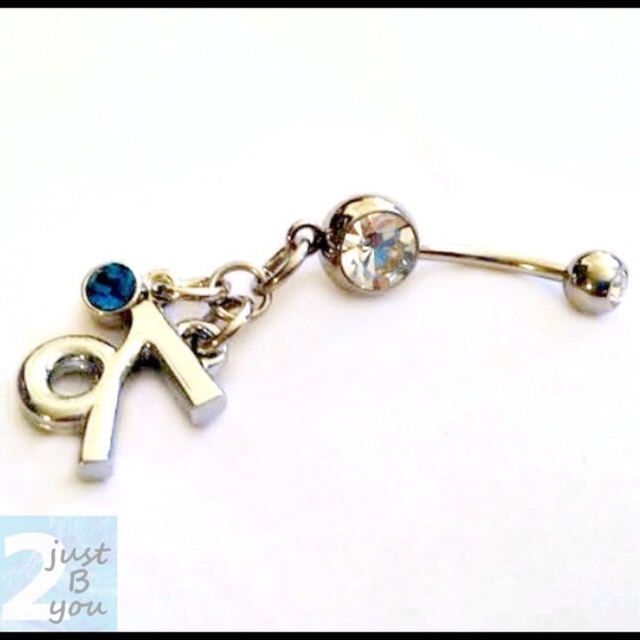 Shop justByou Jewelry - Belly Ring w/ Birthstone & Zodiac Sign