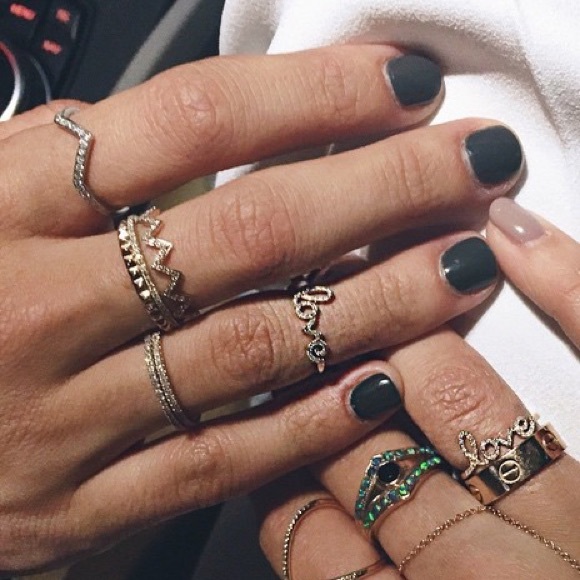 Rhinestone Ring + Midi Set