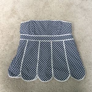 Lilly Pulitzer strapless Tulip top