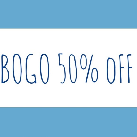 Everything in my closet is buy one get one 50% off