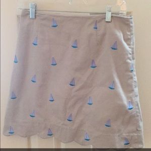 Lilly Pulitzer Size 6 Scalloped Sailboat skirt!