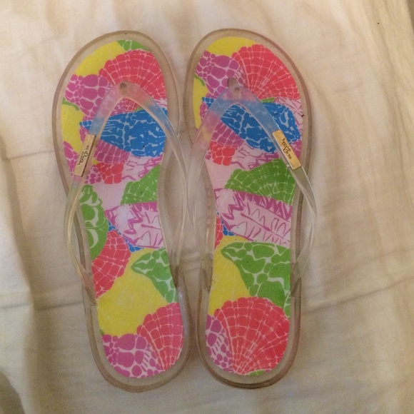 Lilly Pulitzer gel flip flops