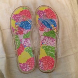 Lilly Pulitzer gel flip flops