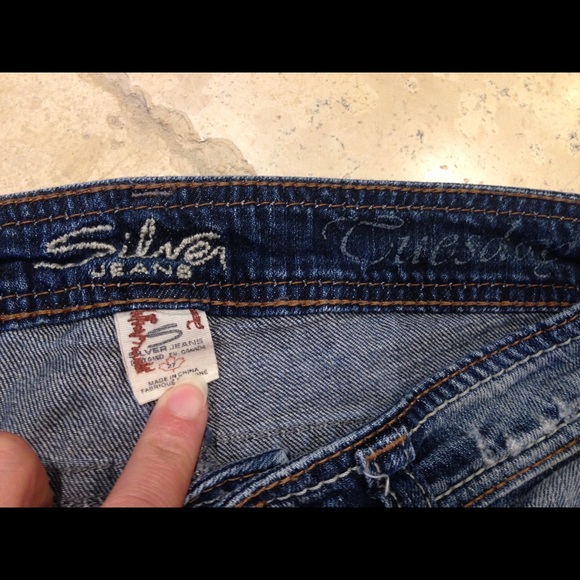 Silver "Tuesday" boot cut distressed jeans - Picture 3 of 3