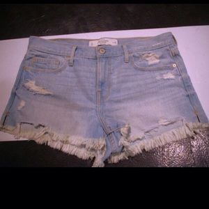 Abercrombie & Fitch high waisted shorts light wash