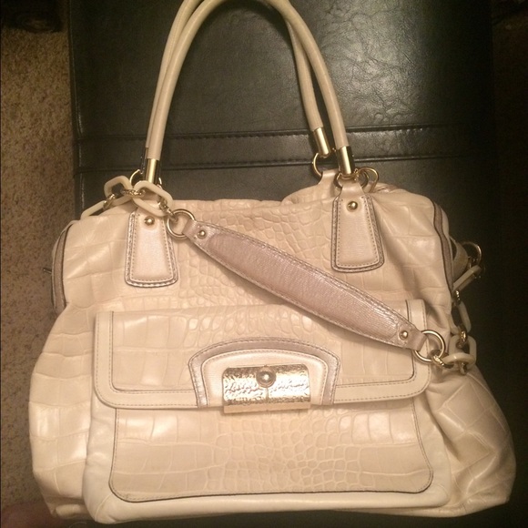 Coach Limited Kristen Embossed Exotic Tote - Ivory
