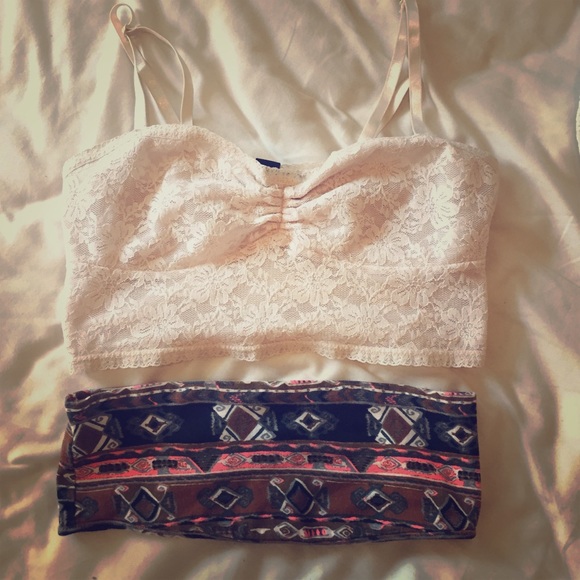 Forever 21 Tops - 🚫SOLD🚫Lace Bralette & Aztec Bandeau Bundle